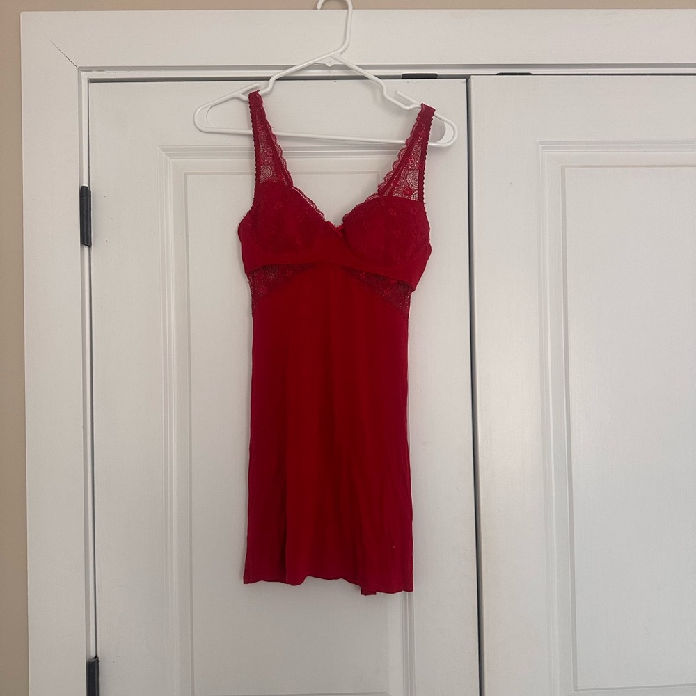 Jessica Simpson Red Lace Teddy